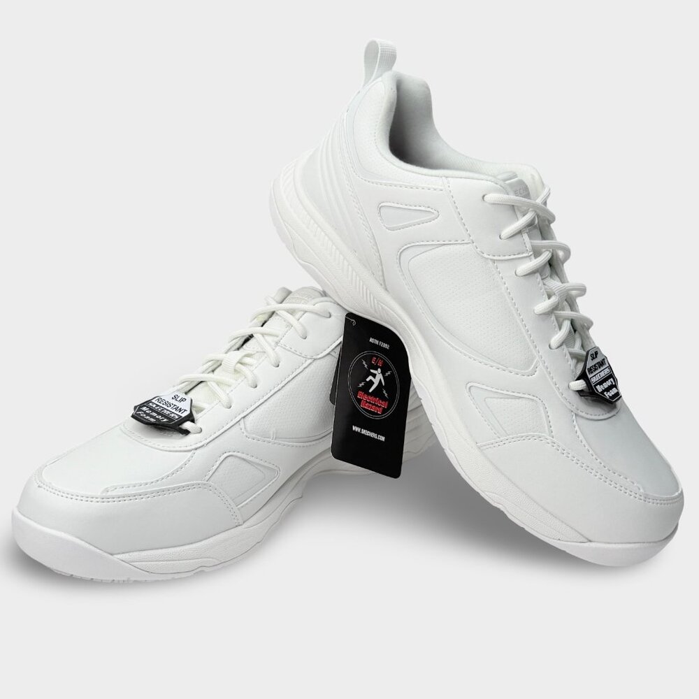Skechers Work Relaxed Fit Dighton SR Men's 10 White EH SRO Safety Shoes 77111 - Picture 6 of 11